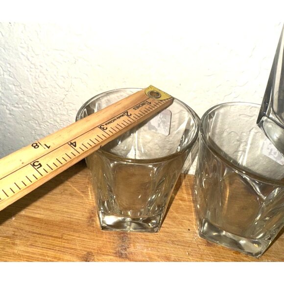 Vintage Libbey Heavy Base Crystal Whiskey Glasses Set Of 4 - Picture 6 of 6